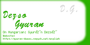 dezso gyuran business card